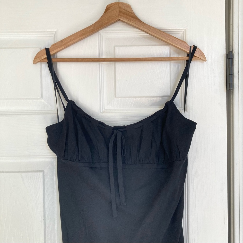 NWT Reformation Camira Dress Black Slip Midi, Size 12 - Picture 5 of 14